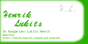 henrik lukits business card